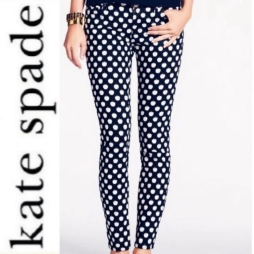 KATE SPADE Polka-Dot 'Broome Street' Skinny Jeans NWOT